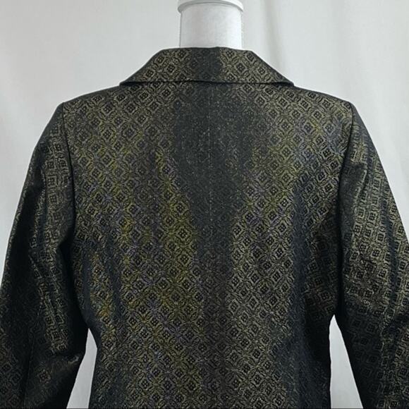 Apostrophe Metallic Black & Gold Long Party Event Jacket NWOT Size M - Picture 6 of 12